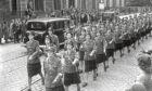 1941: Pictured are the Auxiliary Territorial Service on march. Picture taken in 1941.