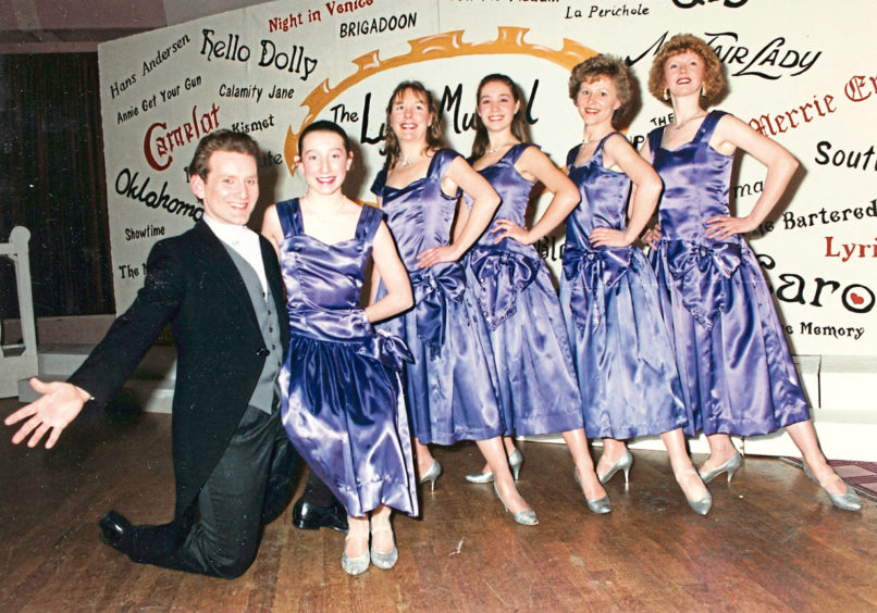 1992: Alan Mann and Jillian Thomson with Lyric dancers rehearse for the society's production of High Society to be staged at Aberdeen's HM Theatre from October 13 to 17.