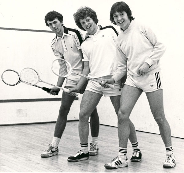 1981: The three talented teenagers who could put Aberdeen on the map in Scottish squash - left to right Alan Nicoll, John Morrison and Steve Cuthill.