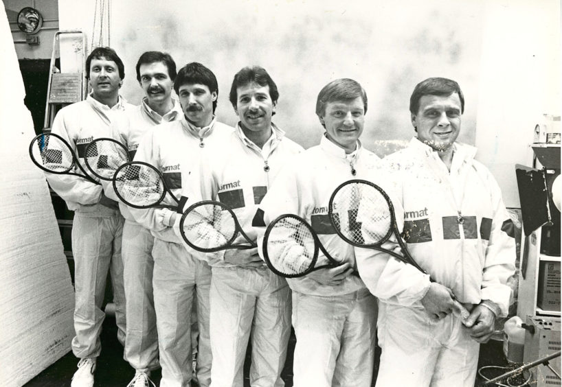 1987: Grampian Squash League champions ASRC Scotts (from left) - Ralph Davidson, Jim Lyon, Mick McKie, Murray Clark, Ian Buchan and Jim Milne.