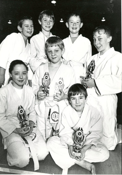 1992 - Members of Aberdeen Judo Club’s junior squad with their trophies