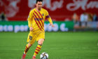 Lionel Messi of Barcelona in action