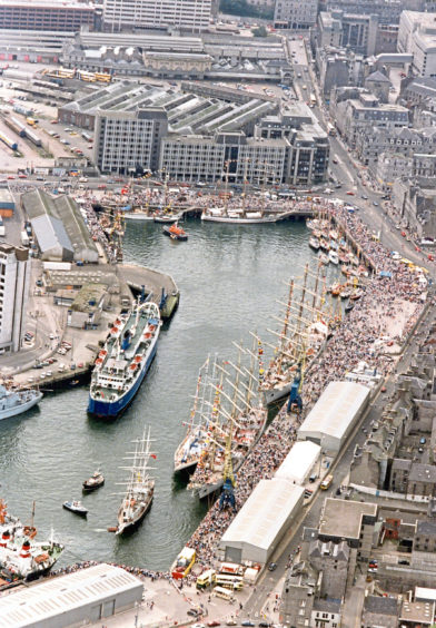 As well as 1997, Aberdeen hosted the Tall Ships in 1991. Image: DC Thomson.