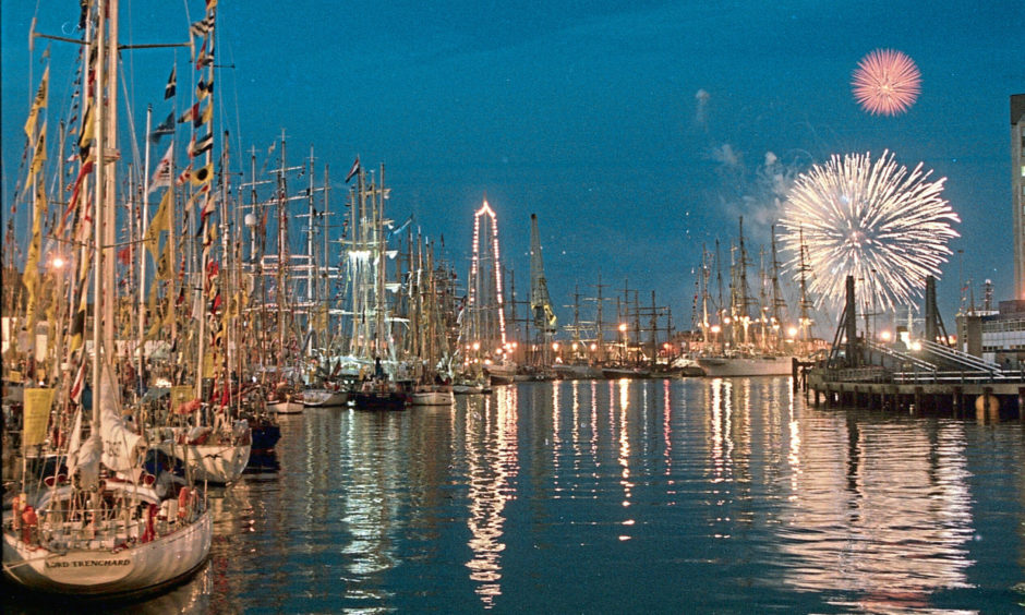 1997 - A spectacular fireworks display ended the first day of  the Tall Ships’ arrival in spectacular style