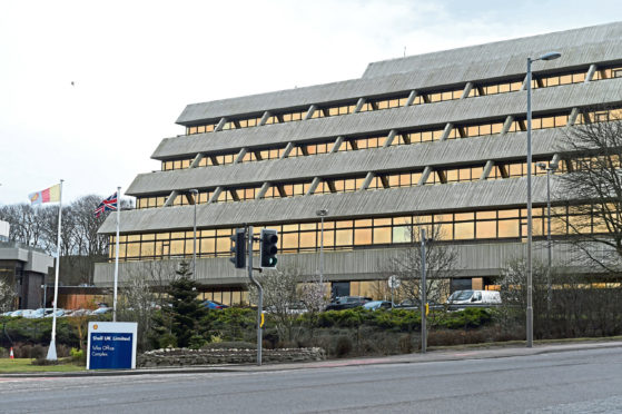 Locator of the Shell Headquarters in Tullos, Aberdeen.