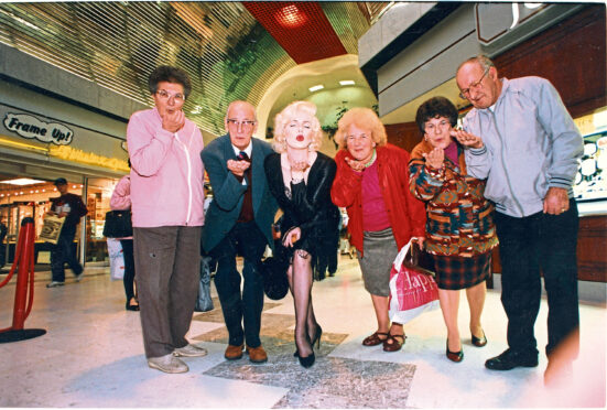 1994 - Marilyn Monroe lookalike Pauline Bailey and shoppers ensure that the centre’s 10th birthday party gets off to a glamorous start