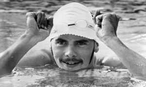David Wilkie swimming.