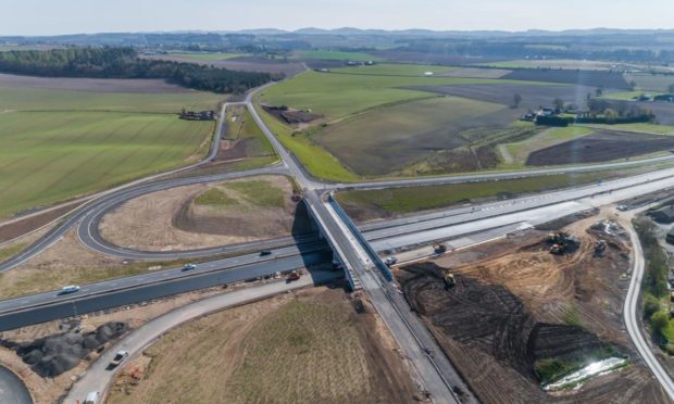 The new overbridge on the A9.