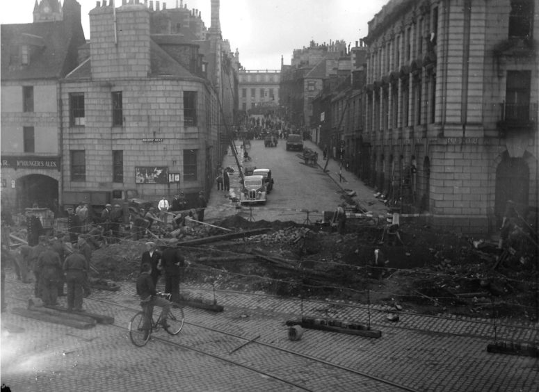 Regent Quay after 3 high explosive bombs hit on the 21st July 1941