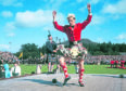 A competitor in the Highland dancing competition at the Braemar Gathering