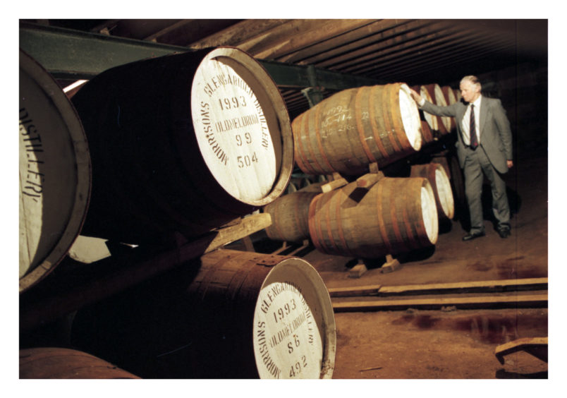 1995: Distillery manager Ian Fyfe checks out the Glen Garioch Malt