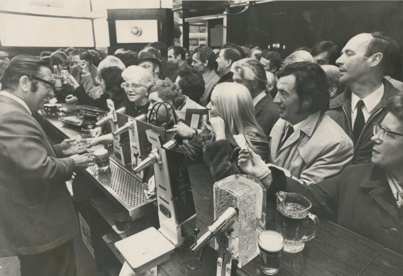 1973 - Women enter The Grill bar, Union Street, for the first time in a protest against its men-only policy