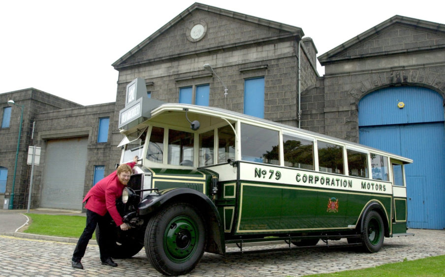 2000: Manager of Satrosphere Richard Lamplugh starts up an old bus as part of a move to its site at the old tram depot.