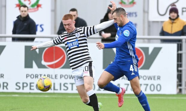 Cove Rangers midfielder Connor Scully in action against Queen's Park