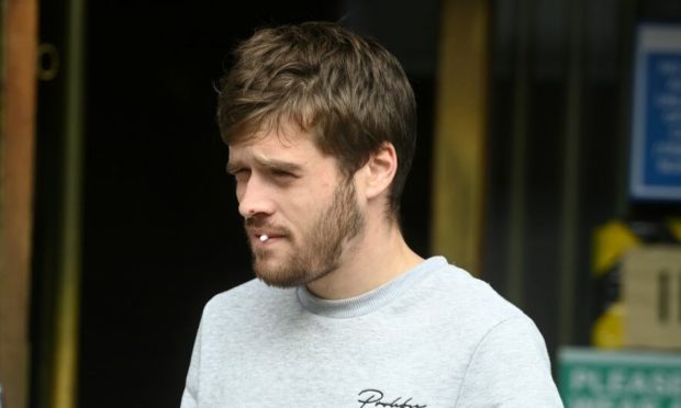 Kieran Towler leaving Aberdeen Sheriff Court.