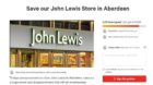 John Lewis in Aberdeen, which has announced it is closing.