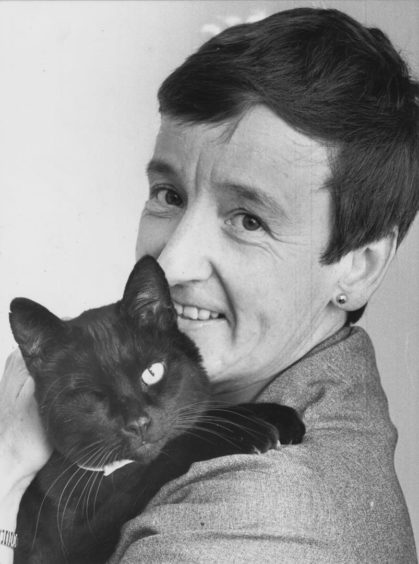 1986: An overjoyed Aberdeen animal lover has been reunited with her ailing moggie - thanks to Evening Express readers.
Minush, the one-eyed black cat, went missing last week just hours before an emergency operation and EE readers were put on the alert.