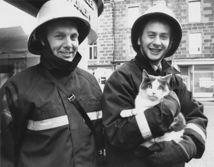 1990: An Aberdeen cat spent a night on the tiles and had to be rescued by firemen at the end of her ordeal.