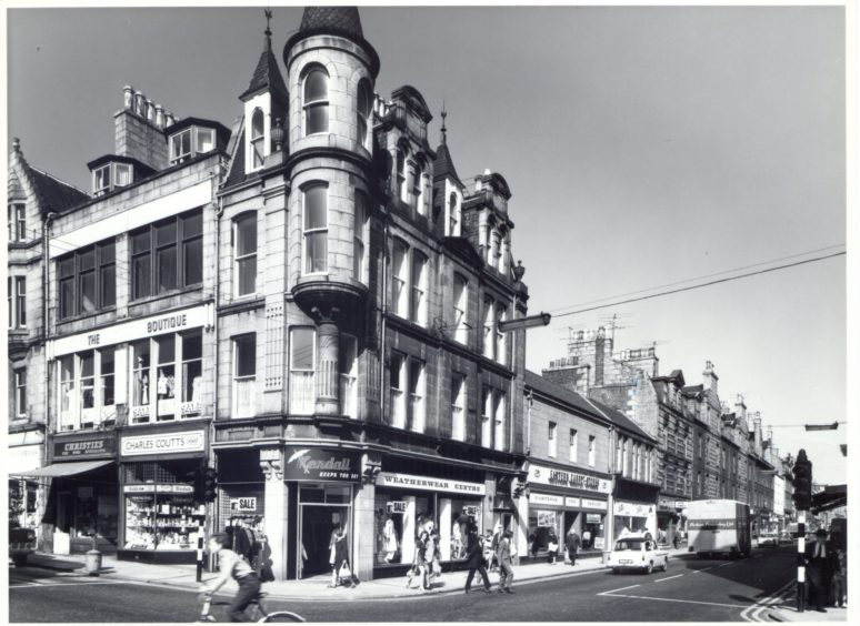 Corner of George Street and Schoolhill - 1975