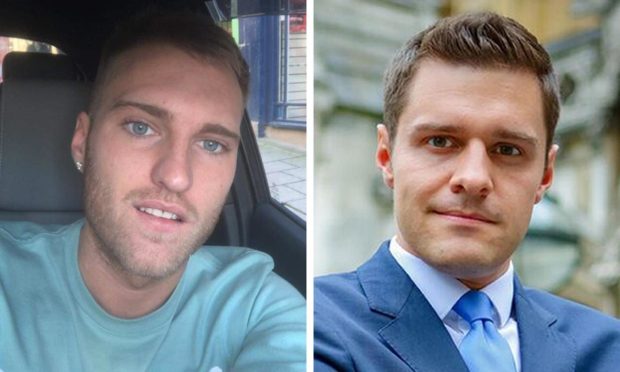 Reece Cuthbert (left) abused Ross Thomson (right) online