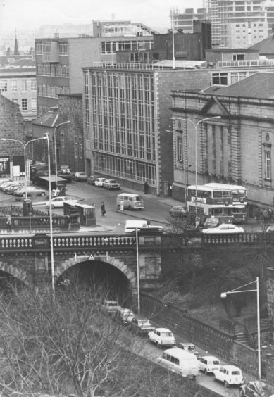1975: Denburn Road, already a valuable traffic distributor road for vehicles moving north from the harbour area, will become a dual carriageway. What will happen at the Schoolhill viaduct?
