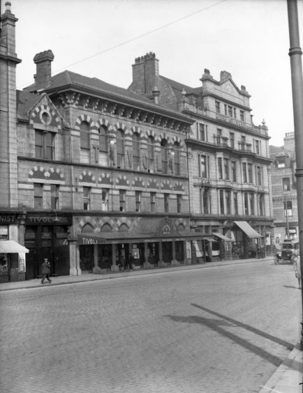 The magnificent frontage of Aberdeen's Tivoli Theatre on Guild Street as it was in this picture believed to be from the early 1930s. The theatre is currently being restored to its former glory.