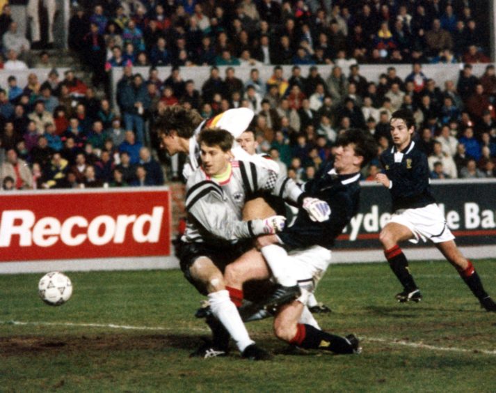 1992: Under 21 games at Pittodrie - Scotland 4  Germany 3 (Agg 5 - 4).