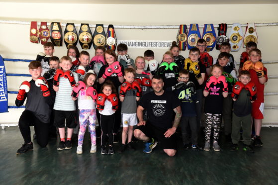 Aberdeen Assassin Lee McAllister's new boxing gym at Balgownie Sports Pavilion, Bridge of Don.