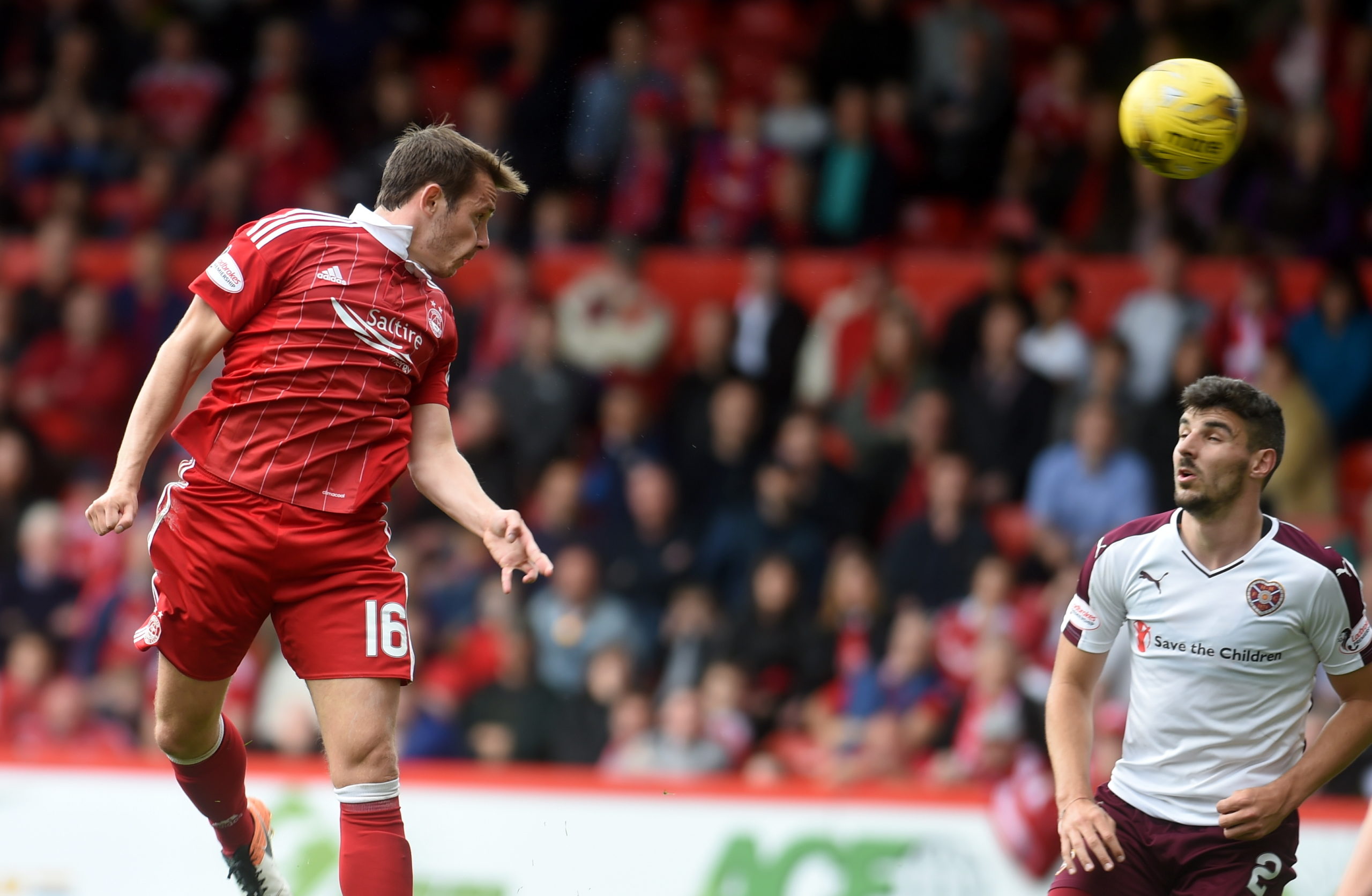 Peter Pawlett in action against Hearts.