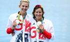 silver star:  Aberdeen’s Katherine Grainger, right, celebrates her rowing silver medal with Victoria Thornley.