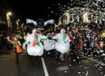 celebration: There are times when early festivities can be a good thing, like Aberdeen’s lights  parade on Sunday.