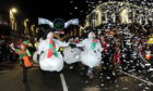 celebration: There are times when early festivities can be a good thing, like Aberdeen’s lights  parade on Sunday.