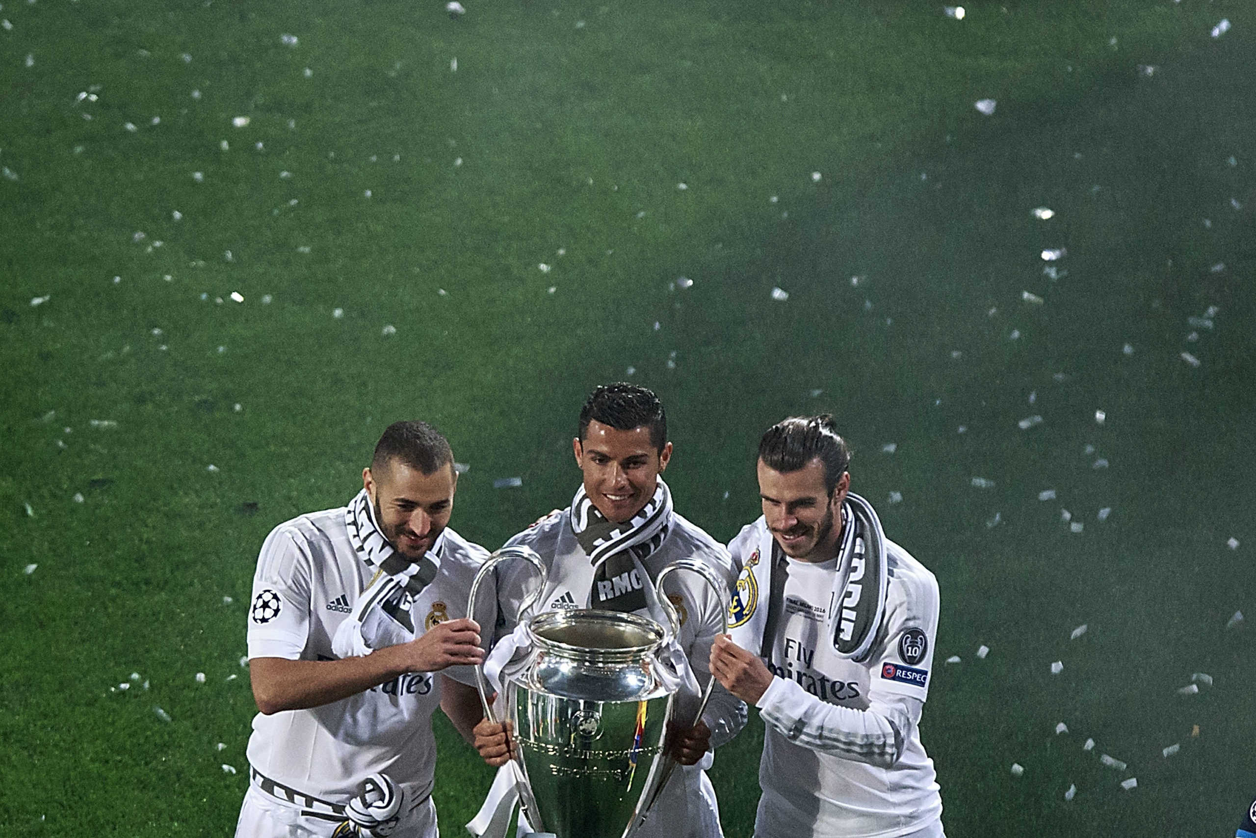 Real Madrid Celebrate After They Win Champions League Final