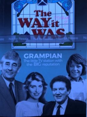 Ted Brocklebank and Jimmy Spankie with their new book about Grampian TV, which features Romper Room.