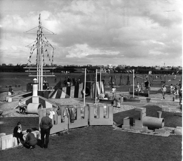 Children's playground at the beach, Aberdeen.