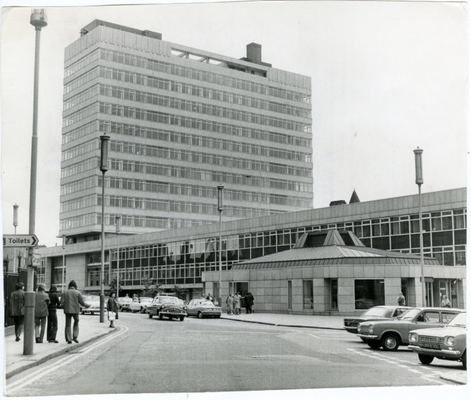 1972: St Nicholas House - home to the town council offices, Broad Street, Aberdeen.