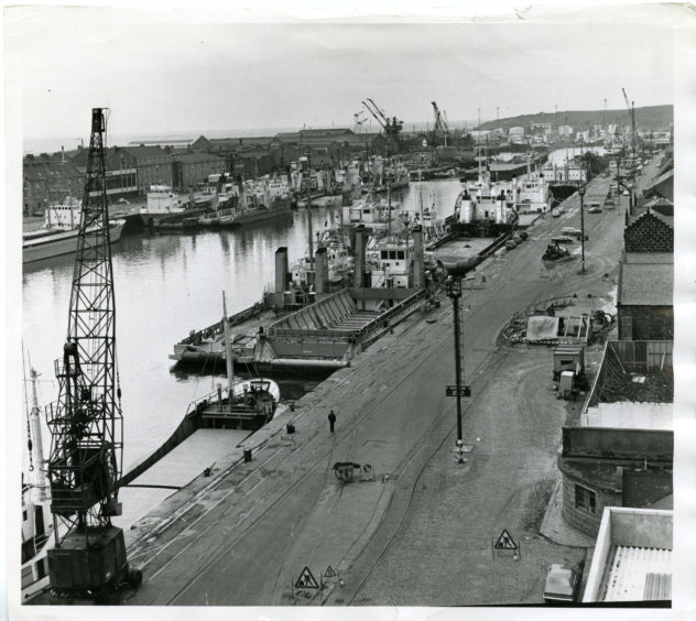 1975: Blaikie's Quay, Aberdeen Harbour.