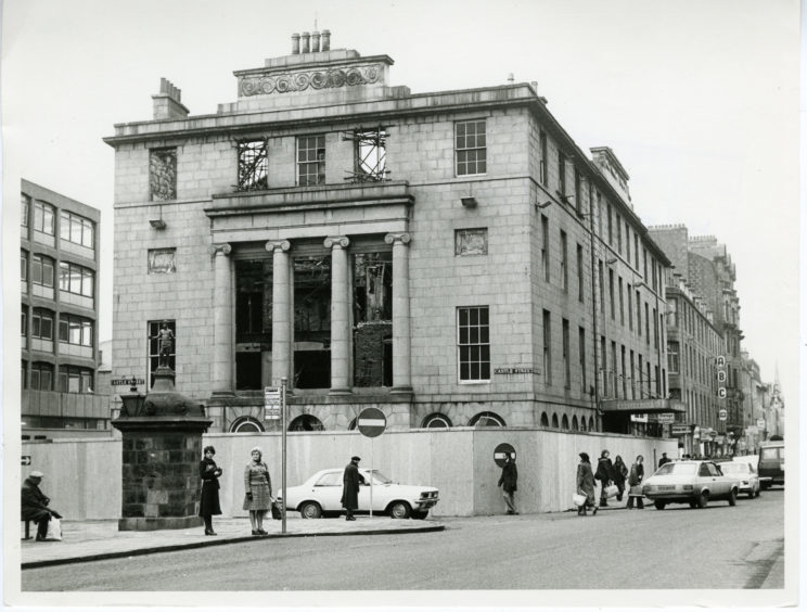 1978: The Athenaeum Hotel at Aberdeens Castlegate. The interior was destroyed in a fire in 1973.