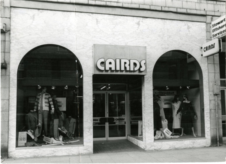 1978: Cairds window display, Aberdeen.