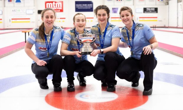 Team Henderson (from left): Fay Henderson, Katie McMillan, Lisa Davie and Holly Wilkie-Milne.

. Curl Aberdeen. Supplied by Scottish Curling Date; 28/11/2021