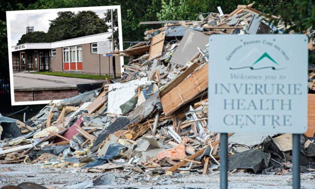 Inverurie Health Centre has been demolished.