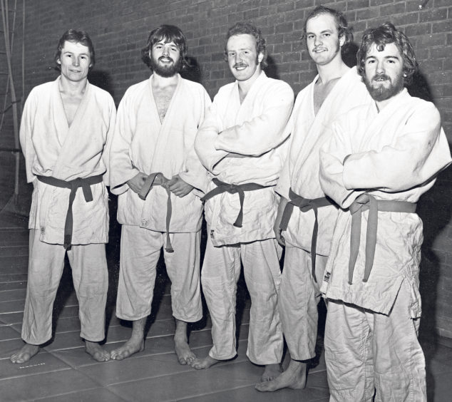 Members of Aberdeen University women’s judo team arriving at the Butchart Recreational Centre
