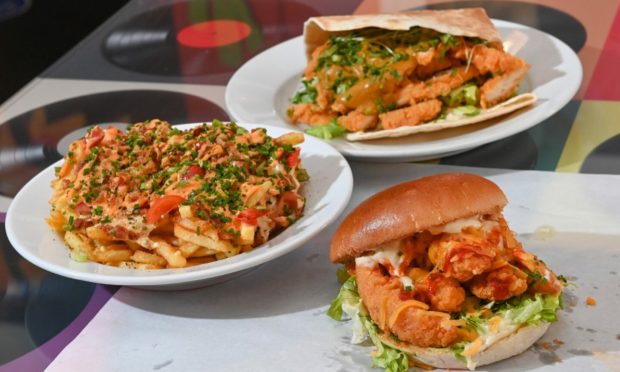 Three of the street food dishes available at Richmond Street Deli.