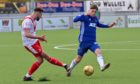 Connor Smith of Cove Rangers, right, in action against Airdrieonians.