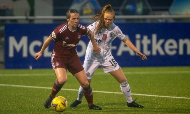 Aberdeen's Bayley Hutchison netted her 10th and 11th goals of the season in the Dons opening Scottish Cup game against Glasgow Women.