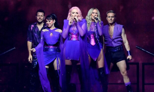 Saturday night fever: Steps brought the party to Aberdeen.