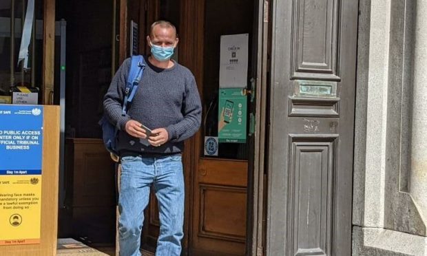 Kim Twidale leaving Aberdeen Sheriff Court.