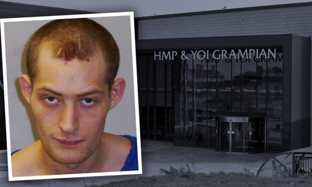 Lee Hipson trashed his cell at HMP Grampian.
