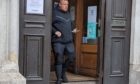 Liam George leaving Aberdeen Sheriff Court.