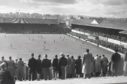 1957: The crowds watch on at Pittodrie
